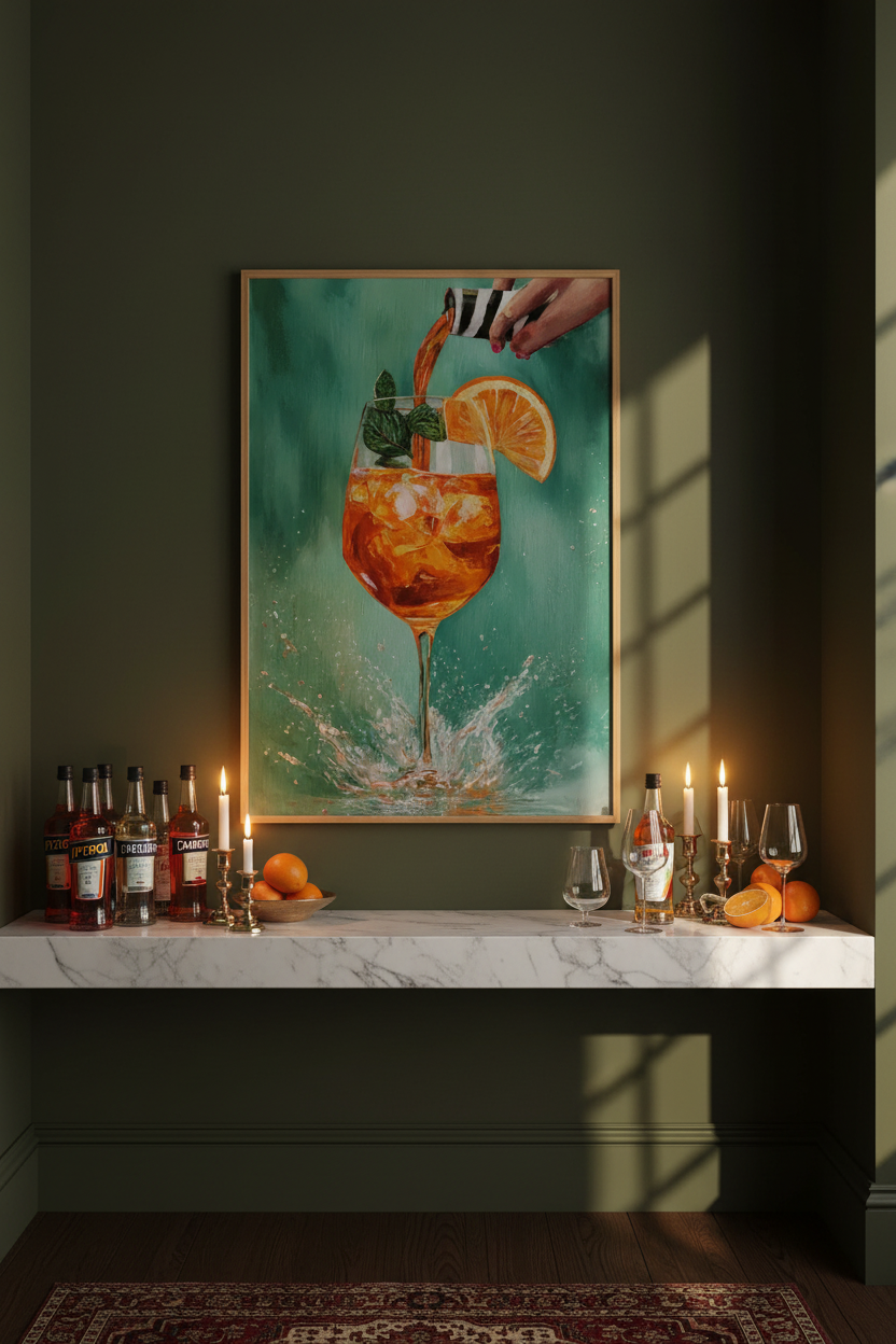 Aranżacja moody home bar