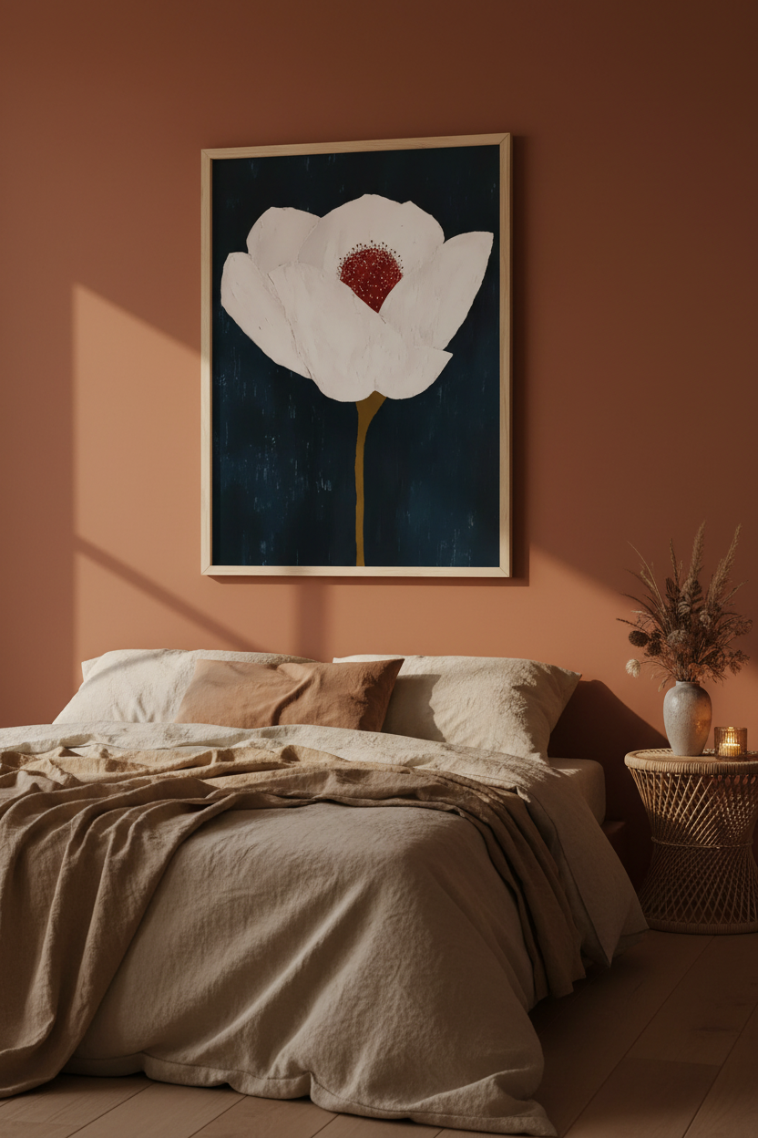 Aranżacja sypialni – White Poppy