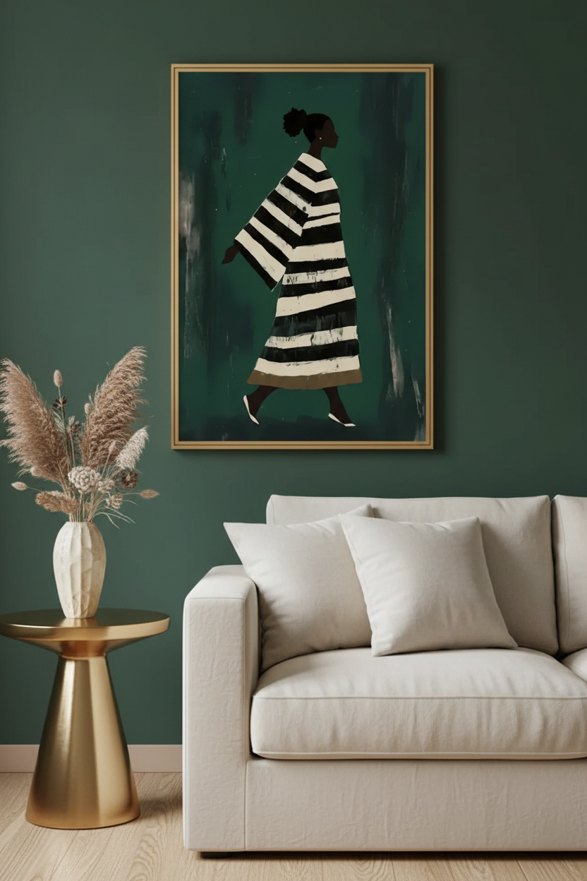 Aranżacja wnętrza – Striped Woman