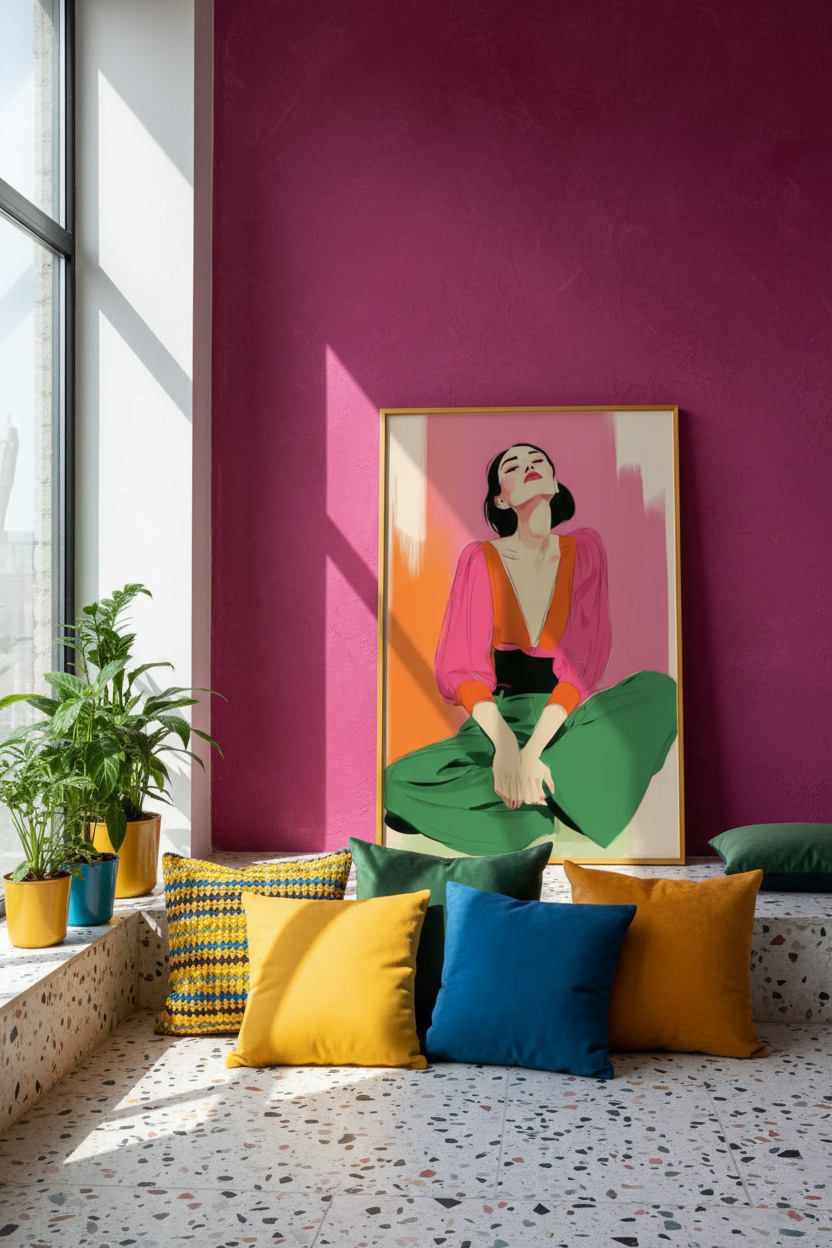 Color Block Woman – mockup eklektyczny