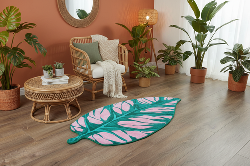 Dywan Tropical Leaf – mockup wnętrze