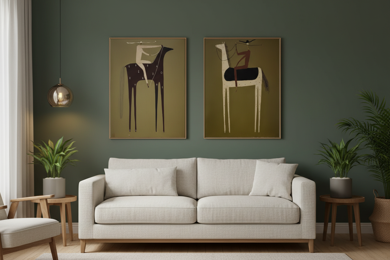 Equestrian posters interior arrangement