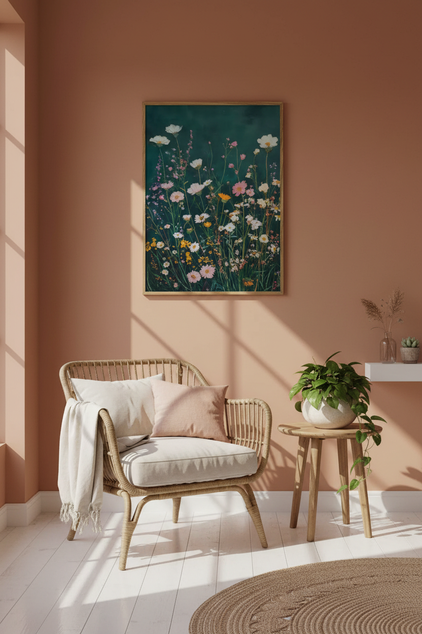 Plakat Wildflower Meadow – Łąka Polnych Kwiatów | Botaniczna Dekoracja Ścienna