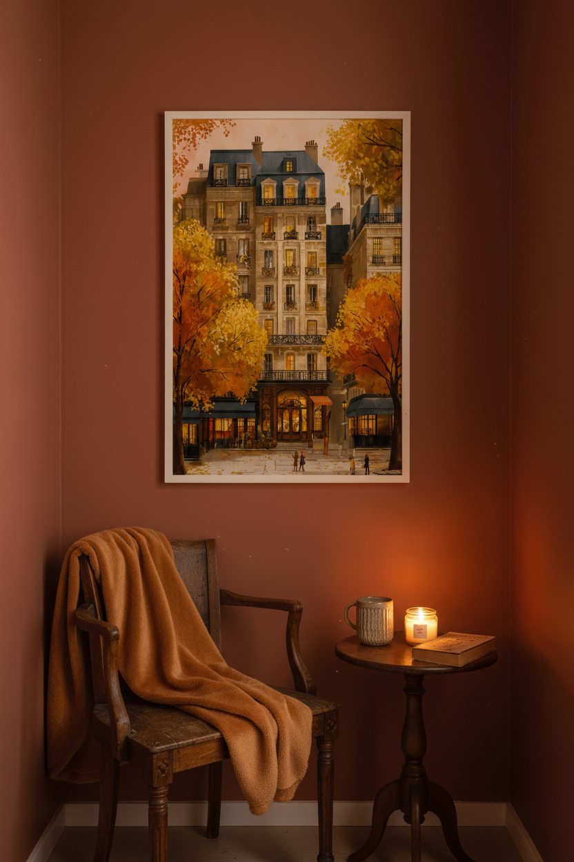 Plakat Paris Autumn – Paryż Jesienią | Romantyczna Dekoracja ścienna