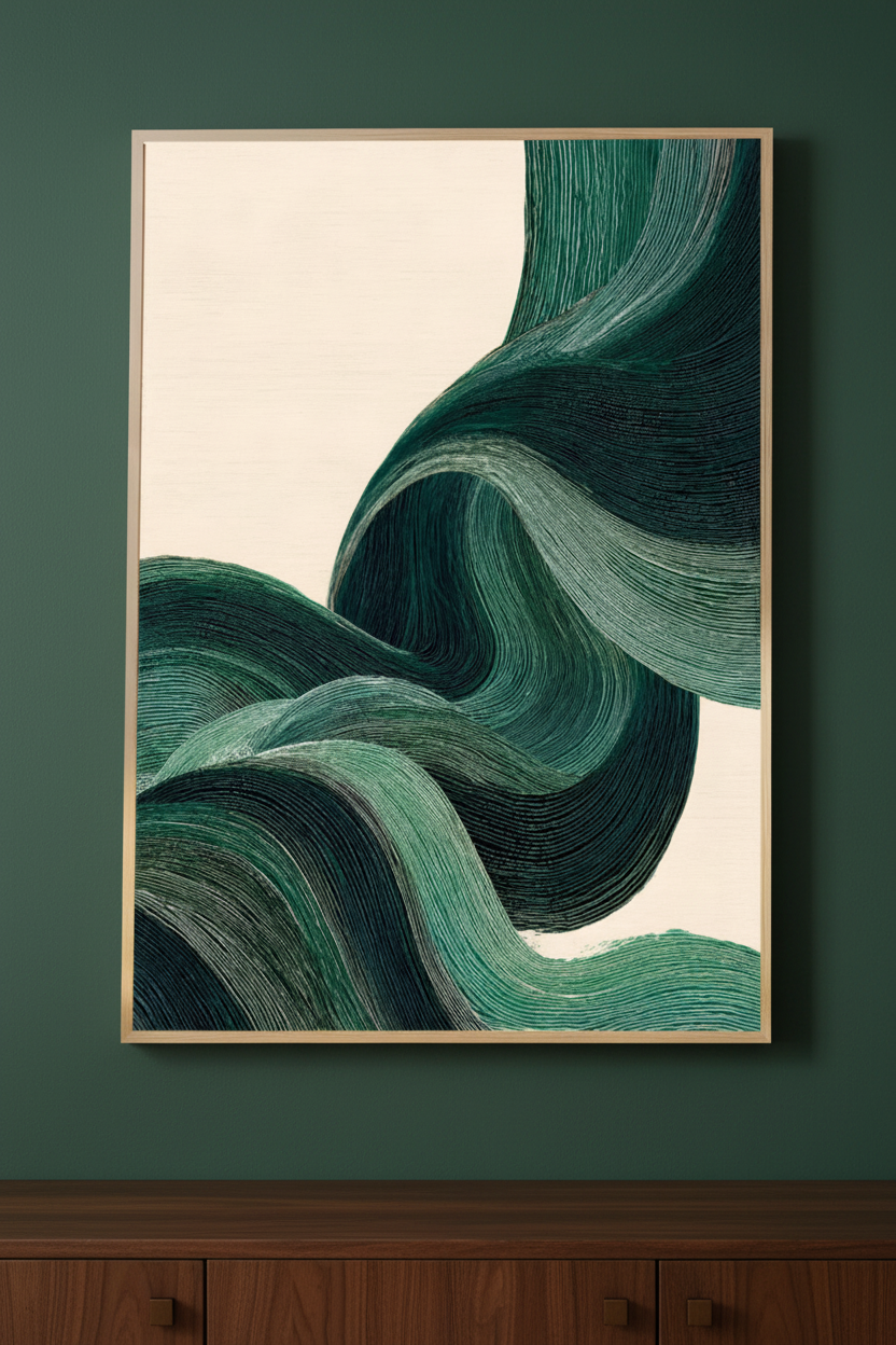 Kadrowany mockup – Emerald Waves