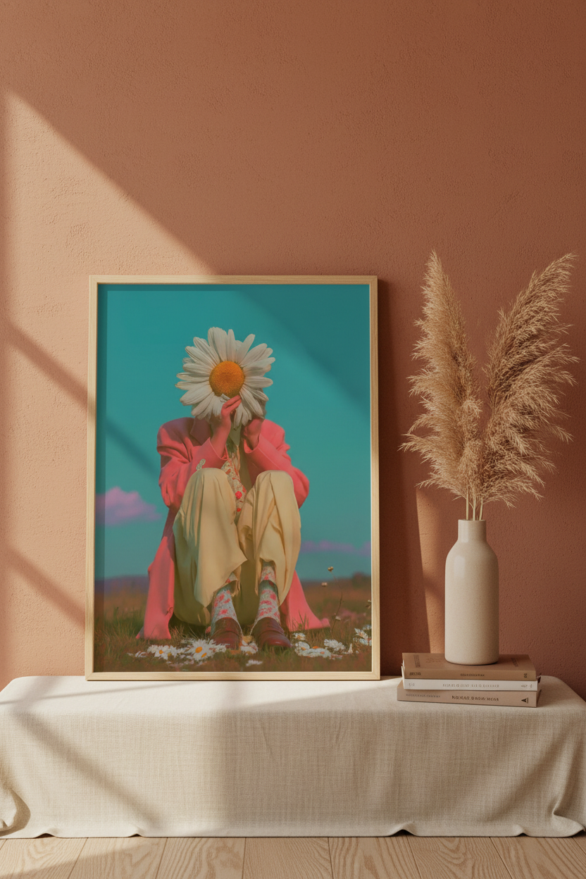 Mockup – plakat przy ścianie