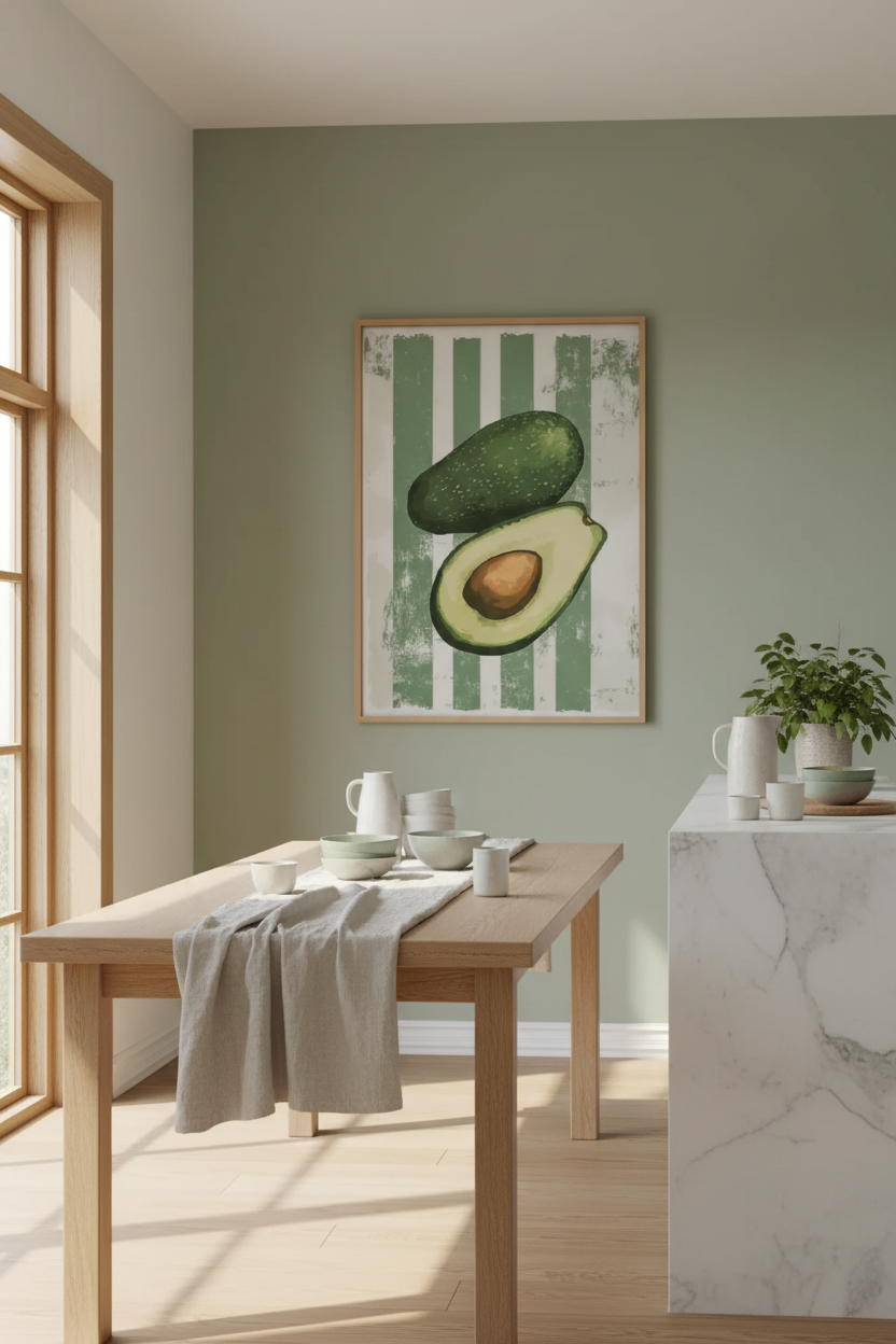 Plakat Avocado – aranżacja wnętrza