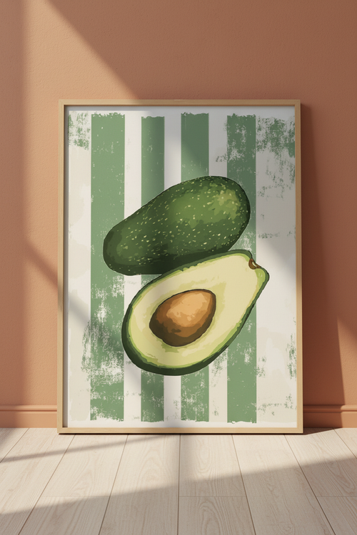 Plakat Avocado – oparty o ścianę, ściana terakota