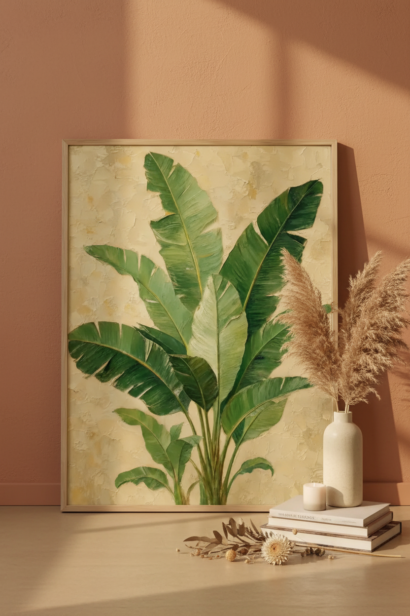 Plakat Banana Leaf – mockup przy ścianie