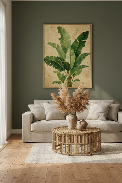 Plakat Banana Leaf – mockup wnętrze