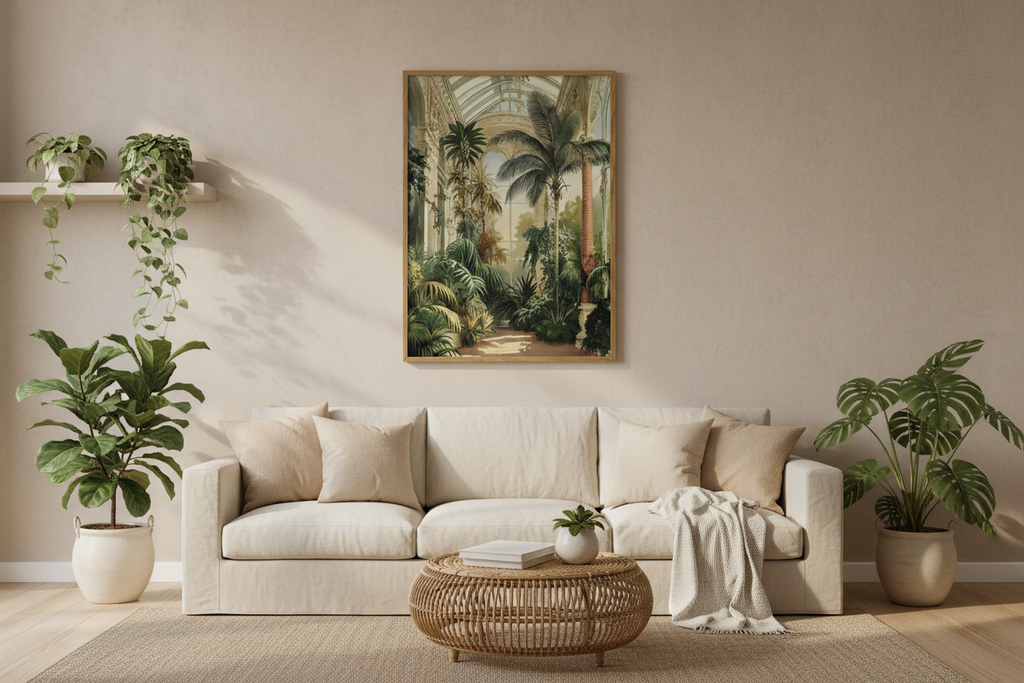 Plakat Botanical Greenhouse – salon z roślinami