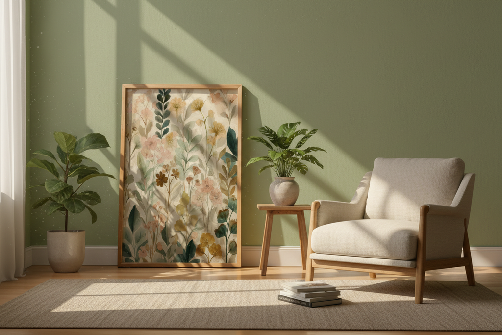 Plakat botaniczny – aranżacja wnętrza