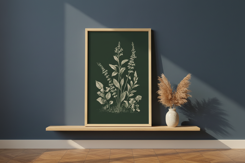 Plakat botaniczny – aranżacja wnętrza