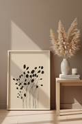 Plakat botaniczny – mockup przy ścianie