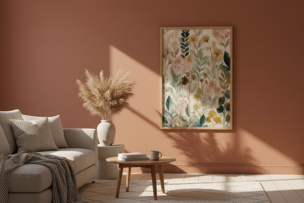 Plakat botaniczny – mockup wnętrze