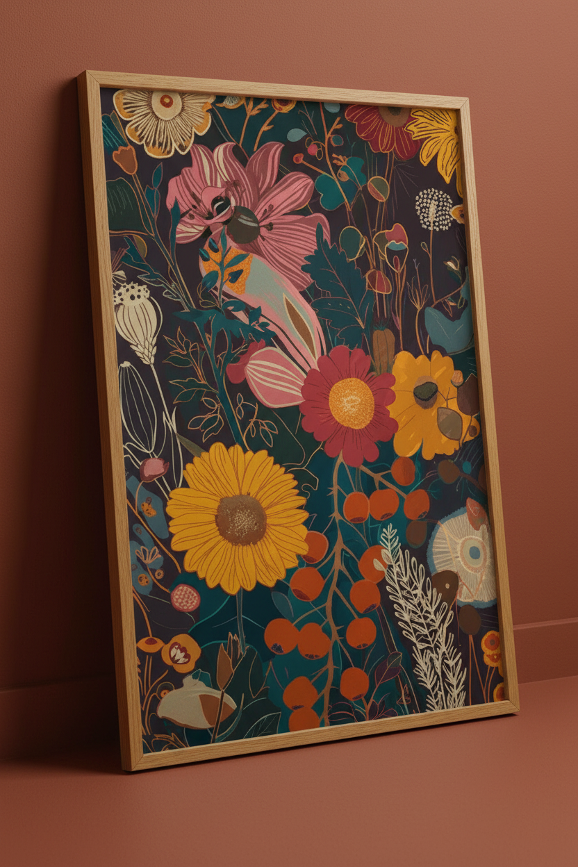 Plakat botaniczny – terakota