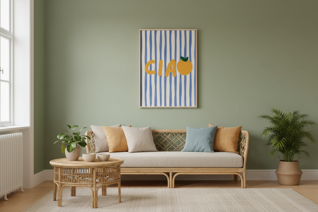 Plakat CIAO – aranżacja wnętrza