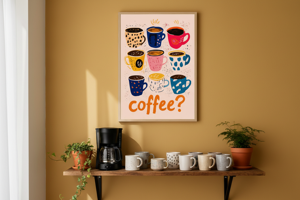 Plakat Coffee – aranżacja wnętrza