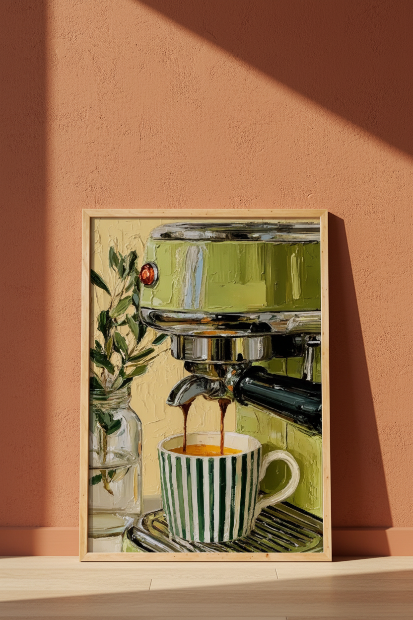 Plakat espresso – terakota