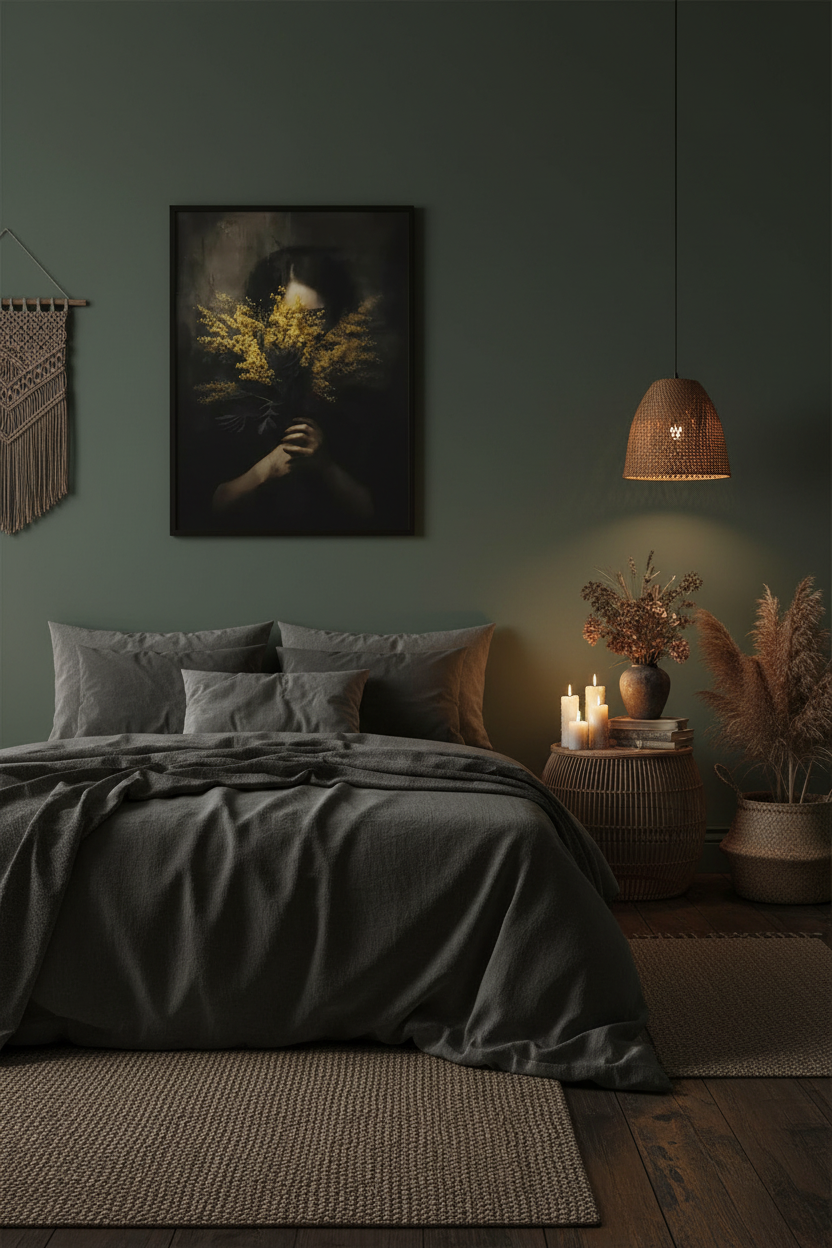 Plakat Hidden Behind Mimosa – aranżacja wnętrza