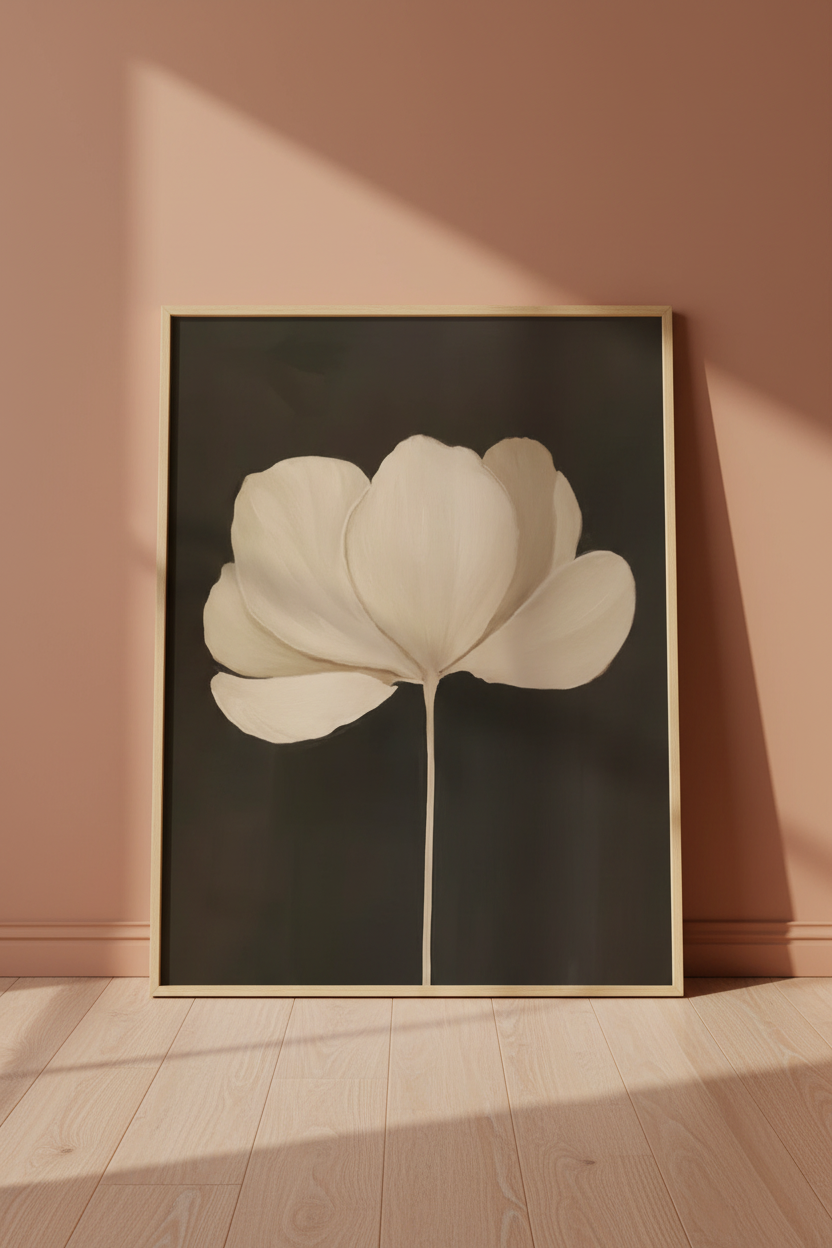 Plakat Ivory Magnolia – oparty o ścianę