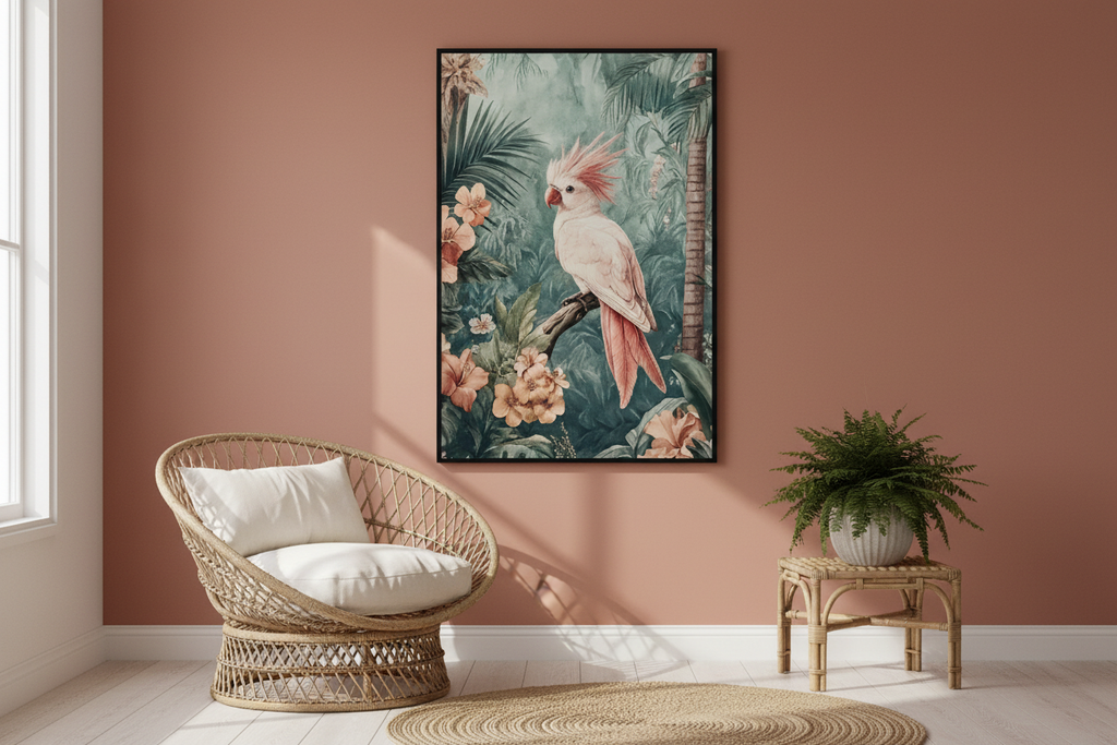 Plakat Kakadu – aranżacja wnętrza