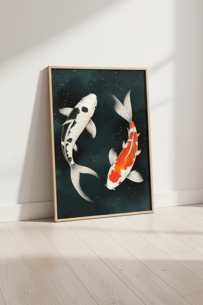 Plakat Koi – lifestyle mockup