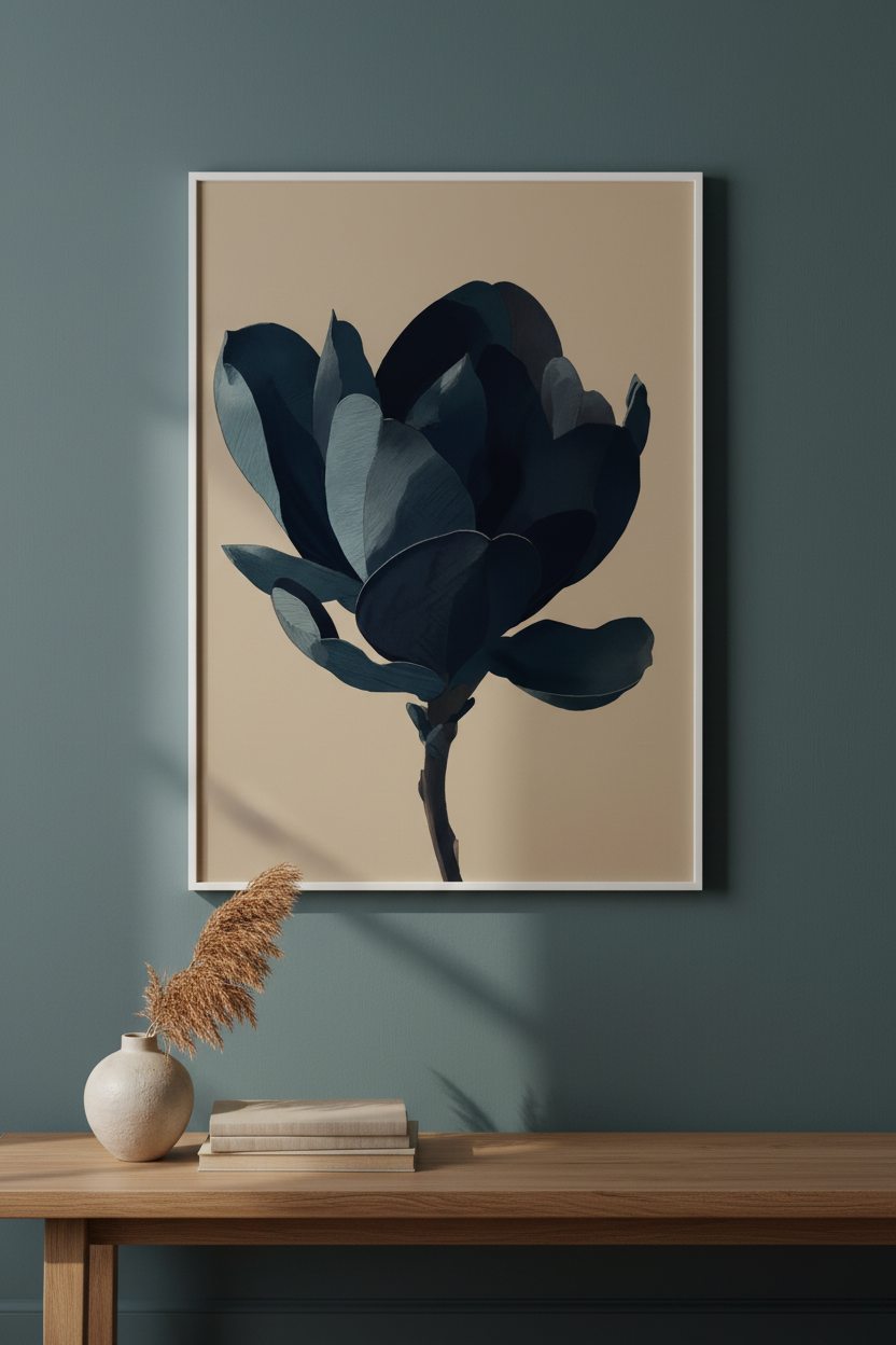 Plakat Magnolia – aranżacja wnętrza