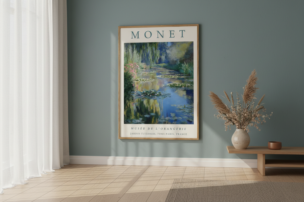 Plakat Monet Water Lilies aranżacja wnętrza