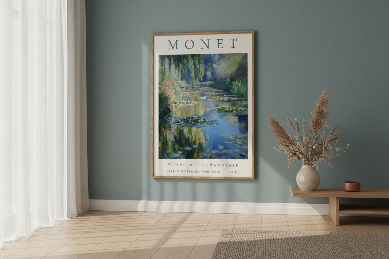 Plakat Monet Water Lilies aranżacja wnętrza