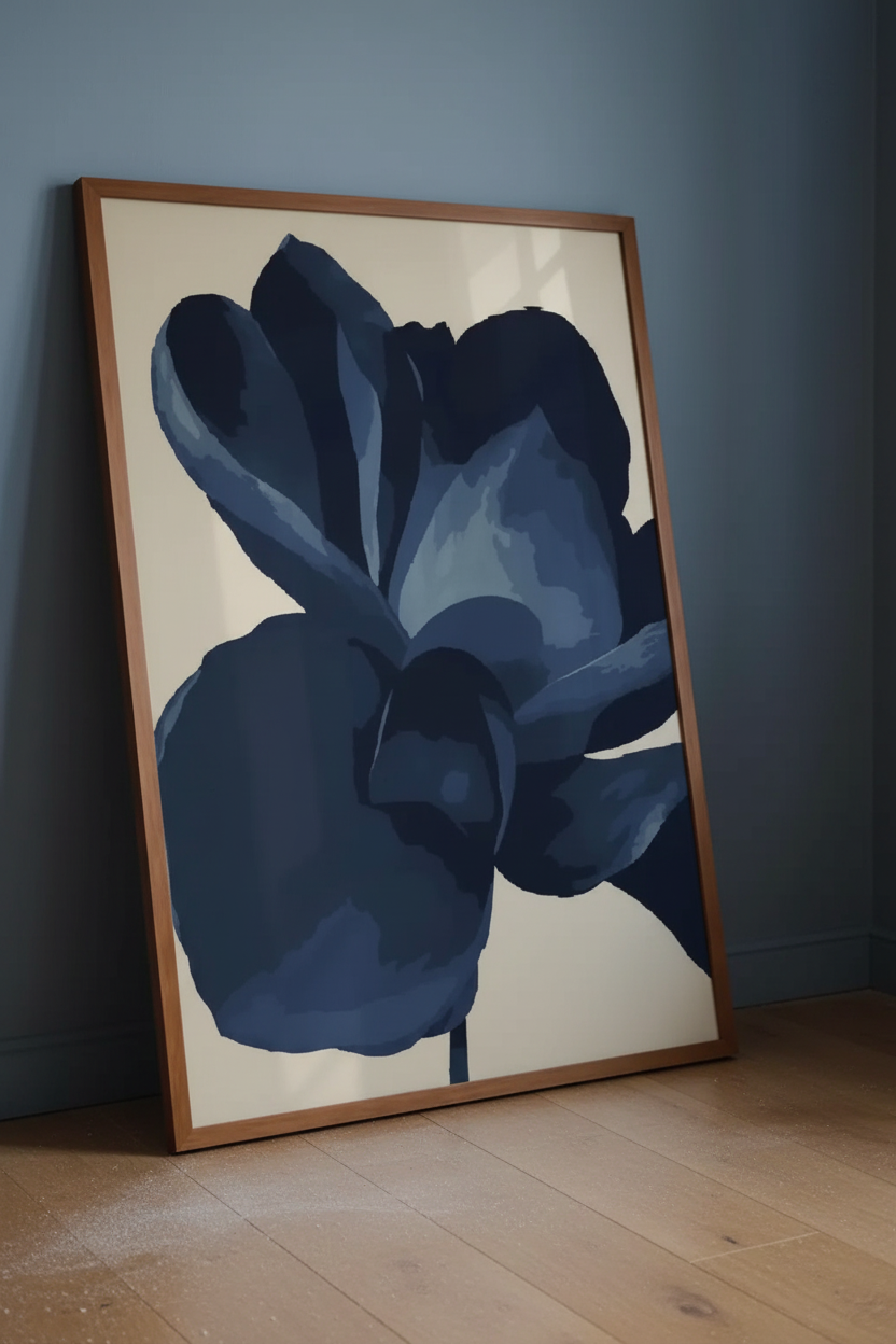 Plakat Navy Flower – oparty o ścianę