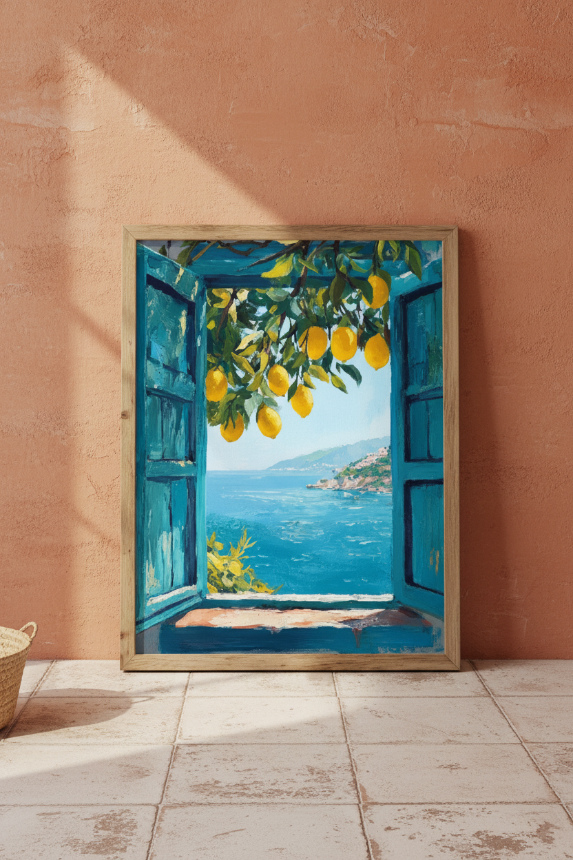 Plakat oparty o ścianę – Lemon Window
