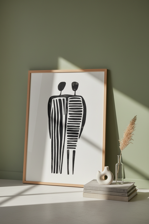 Plakat oparty o ścianę – sage green