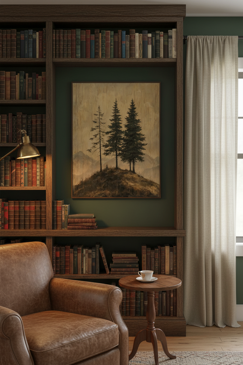 Plakat Pine Forest – mockup biblioteka
