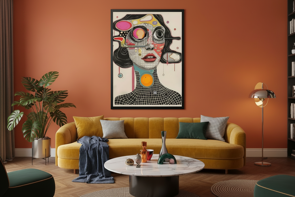 Plakat Pop Art – duży format w aranżacji
