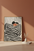 Plakat Striped Woman – mockup przy ścianie