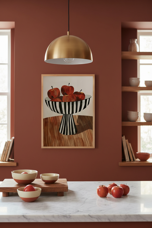 Plakat w aranżacji wnętrza – Apple Bowl