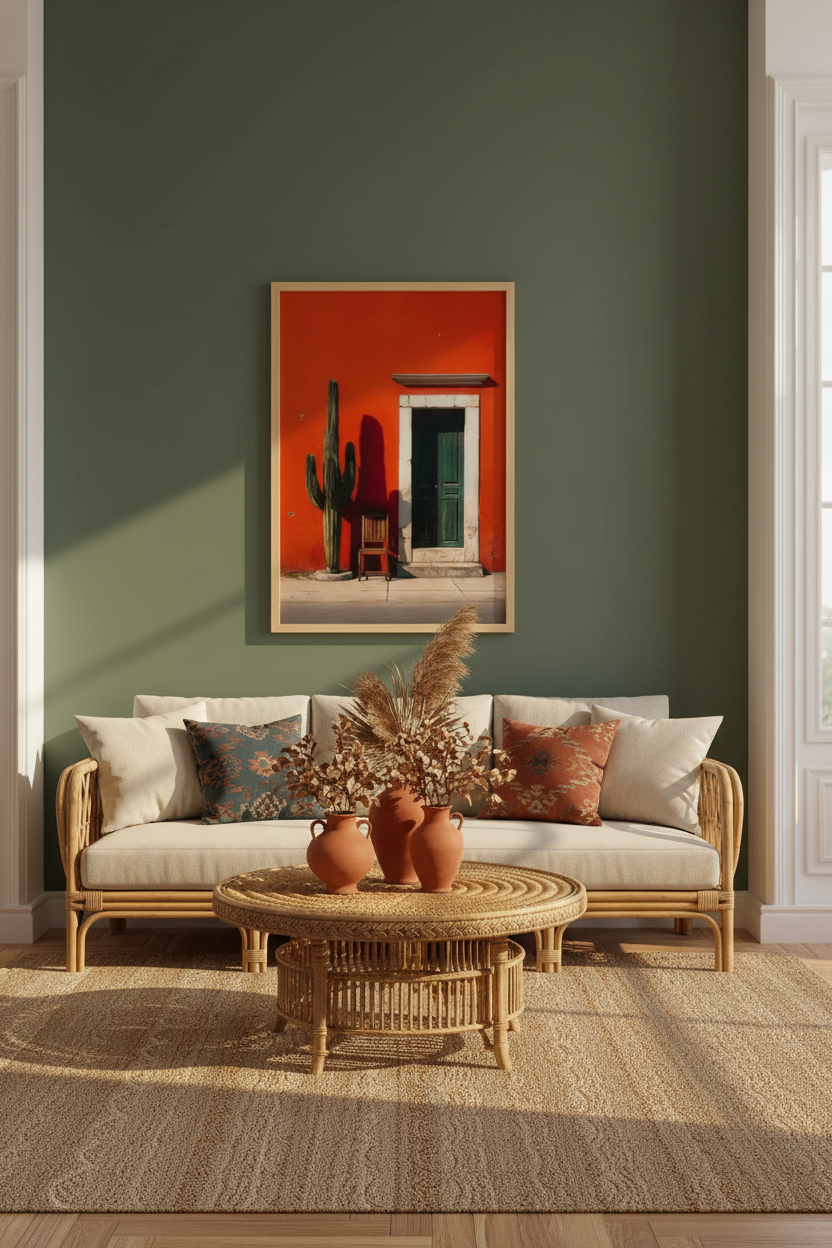 Plakat w aranżacji wnętrza – Mexican Cactus