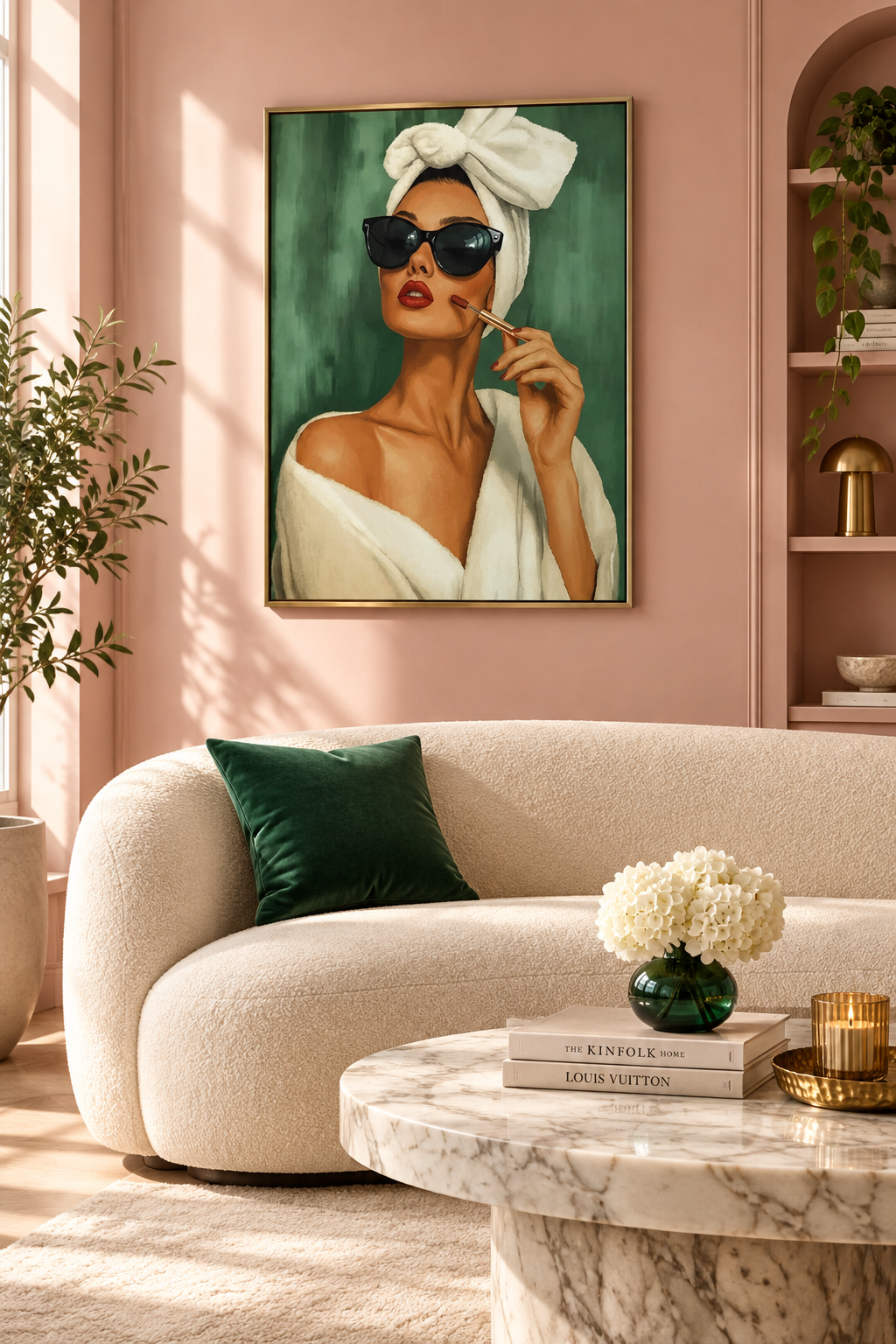 Plakat w eleganckim salonie