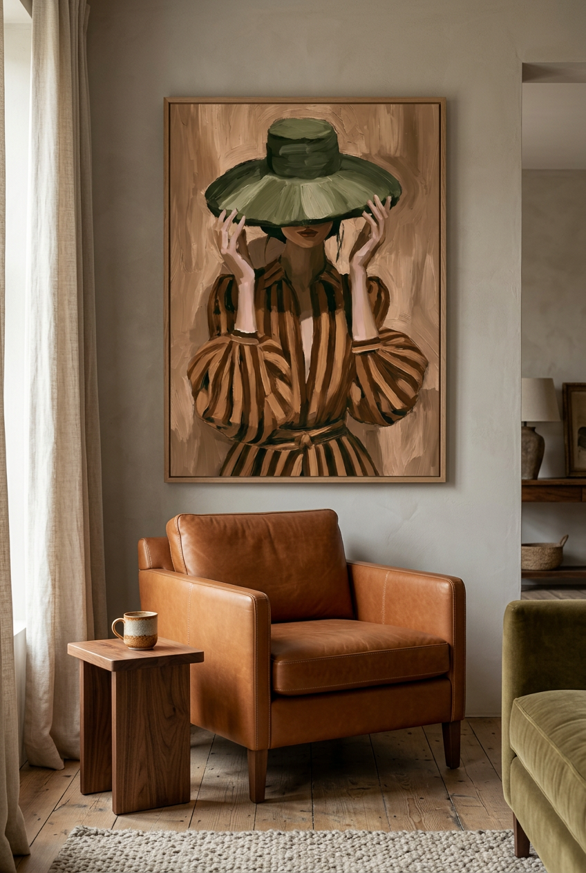 Plakat w eleganckim salonie