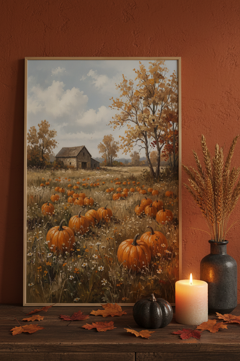 Pumpkin Patch – mockup jesienny ścienny