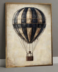Plakat Vintage Hot Air Balloon – Balon na Ogrzane Powietrze | Vintage Travel Retro Dekoracja Ścienna