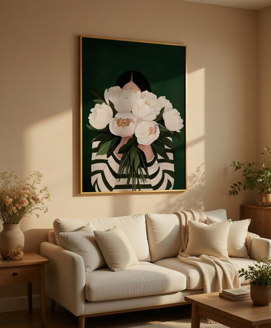 Plakat Lady Behind The White Pheony