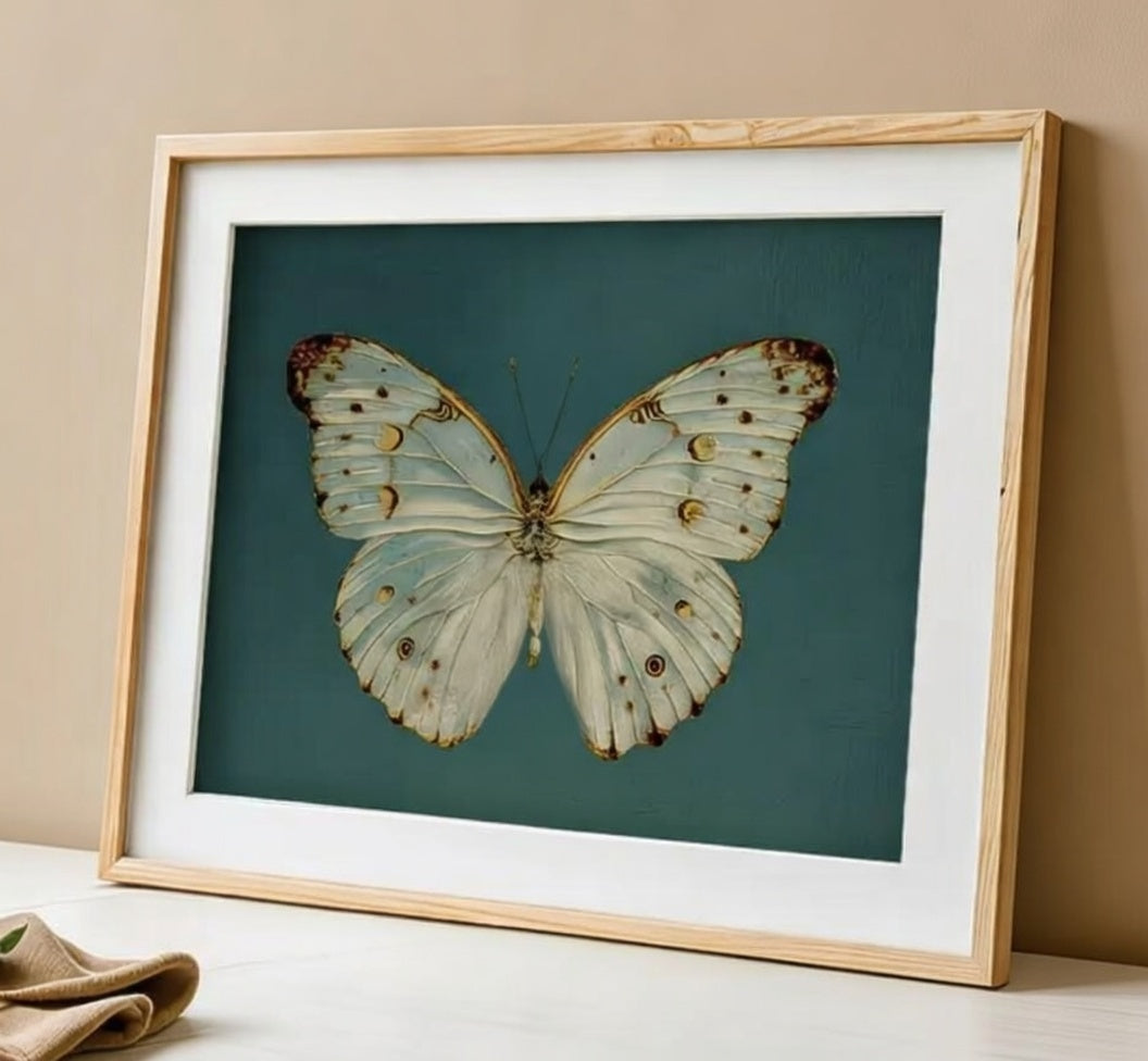 Plakat Beige Butterfly Dot