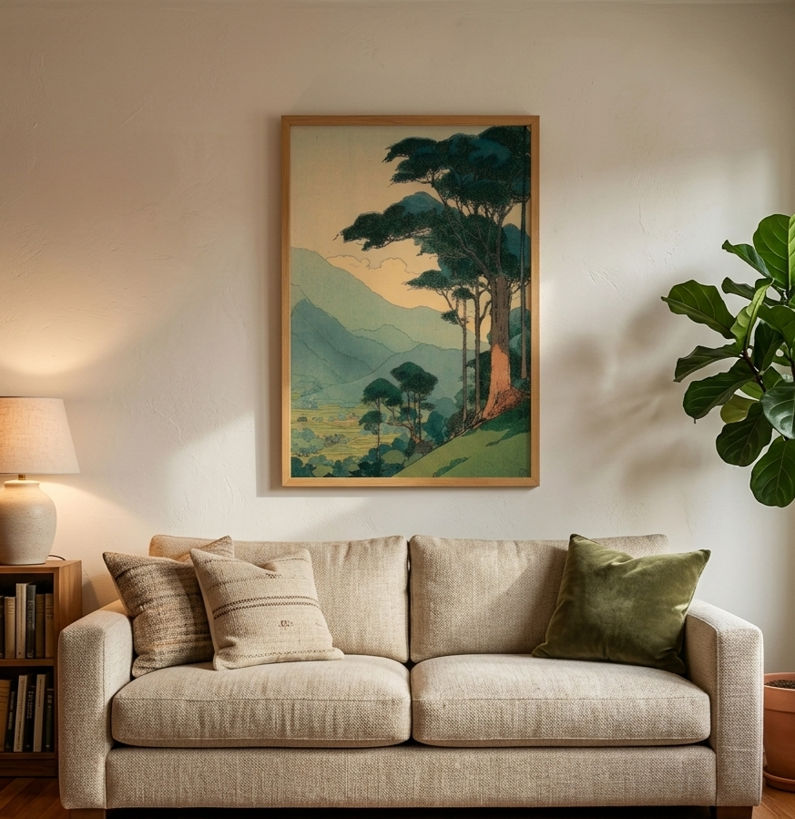 Plakat Japanese Mountain Landscape – Górski Pejzaż w Stylu Japońskim | Zen Art Dekoracja Ścienna