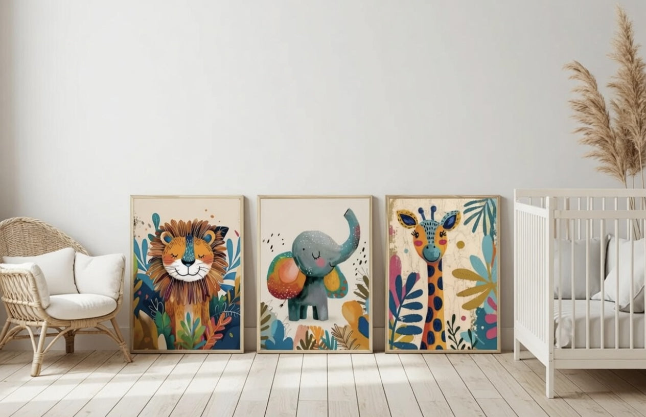Zestaw 3 plakatów Jungle Friends Poster Set