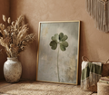 Plakat Four Leaf Clover – Czterolistna Koniczyna | Botaniczny Vintage Dekoracja Ścienna