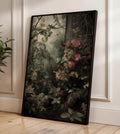 Plakat The Secret Garden – Mroczny Ogród z Różami | Dark Botanical Vintage Dekoracja Ścienna
