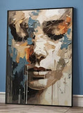 Plakat Abstract Face – Abstrakcyjny Portret Kobiety | Abstract Expressionism Urban Fine Art Contemporary Dekoracja Ścienna