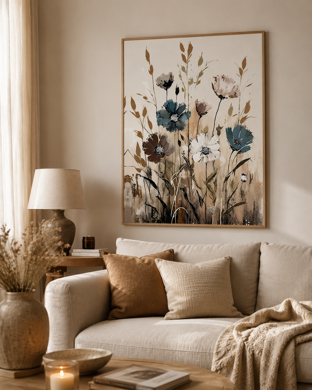 Plakat Wild Meadow Flowers – Dzikie Kwiaty w Stylu Boho | Botaniczna Dekoracja Ścienna